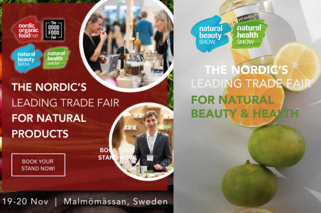 Book now and exhibit at the Nordic Organic and Good Food Fair in Malmo, Sweden